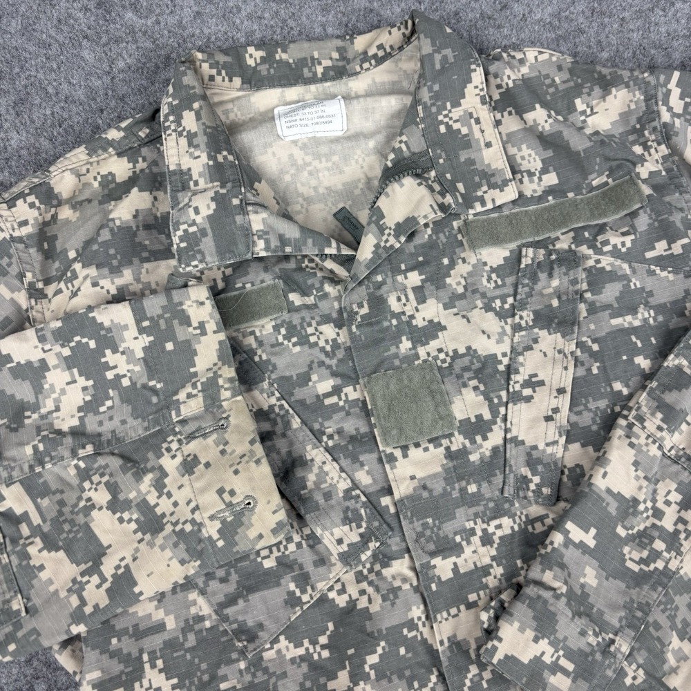 Army Combat Jacket Small Regular Tactical Full Zip Uniform Digital Camo Ripstop